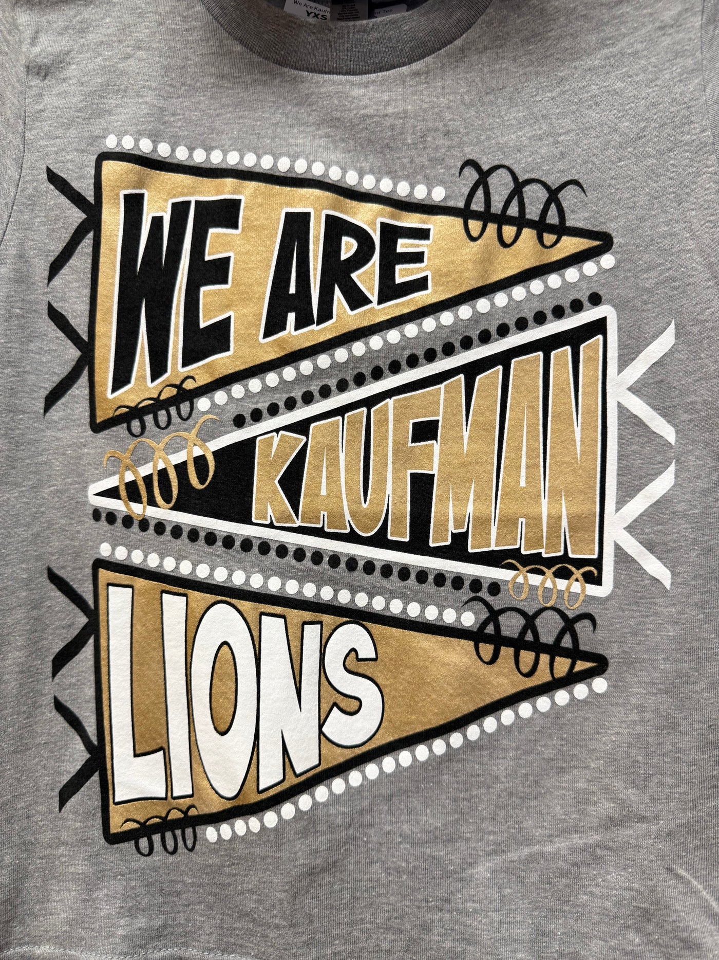 We Are Kaufman Lions Pennant Tee