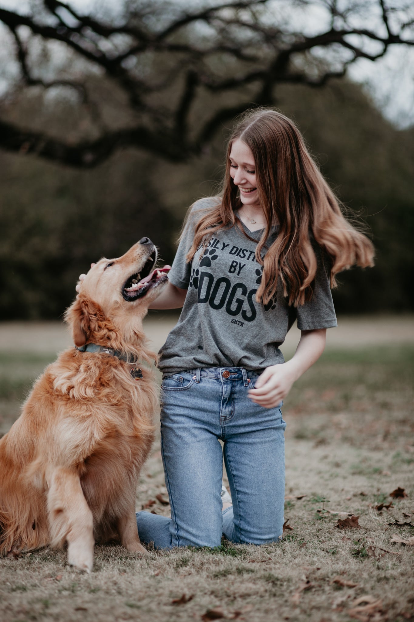 Easily Distracted By Dogs Graphic Tee